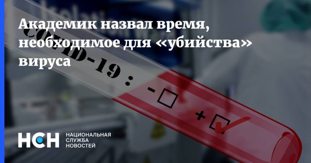 Виталий Зверев - Академик назвал время, необходимое для «убийства» вируса - nsn.fm - Россия