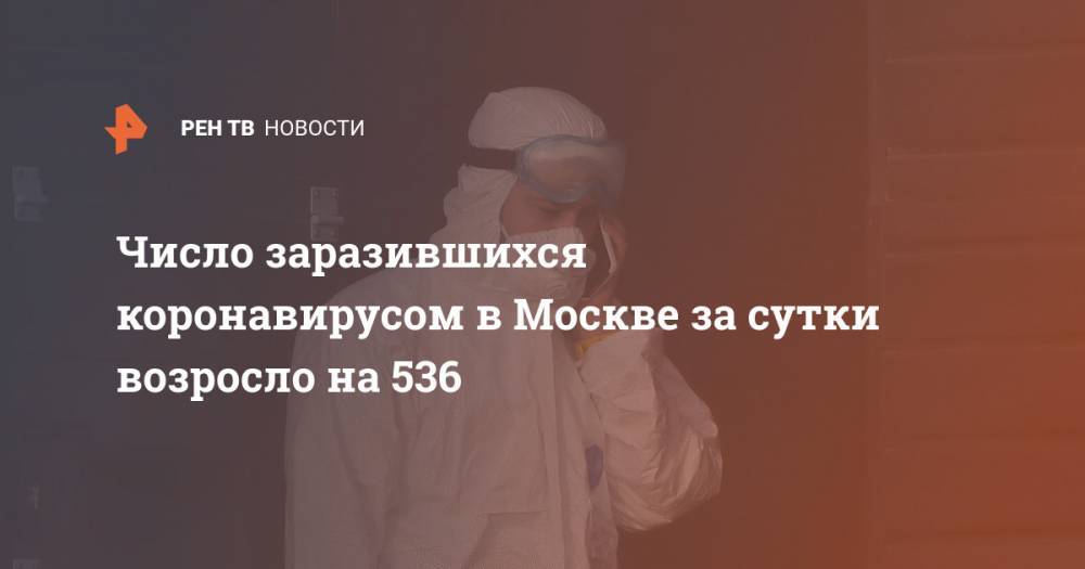 Число заразившихся коронавирусом в Москве за сутки возросло на 536 - ren.tv - Москва