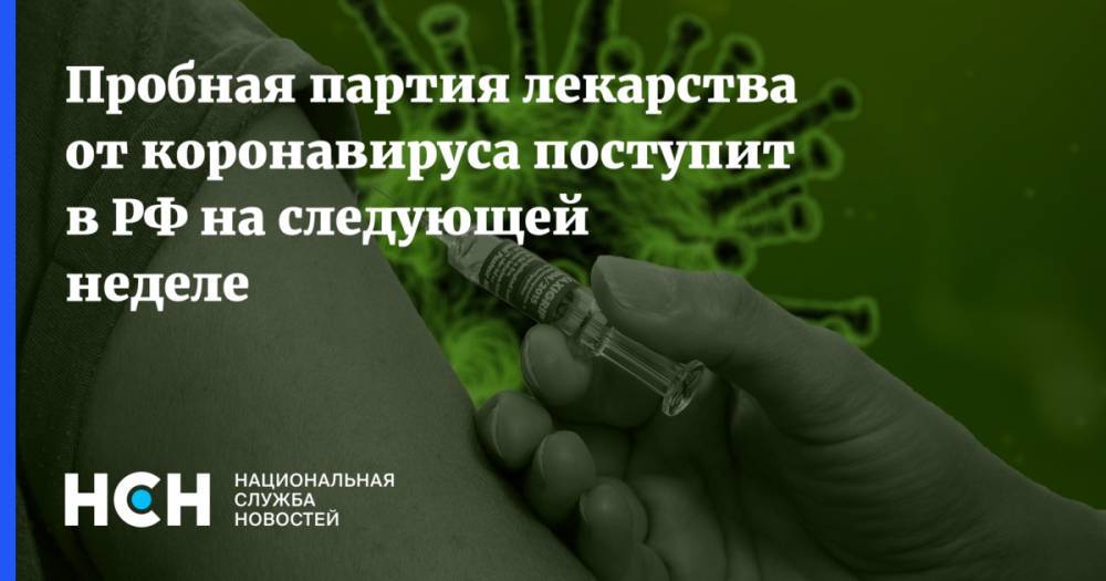 Пробная партия лекарства от коронавируса поступит в РФ на следующей неделе - nsn.fm - Россия - Китай