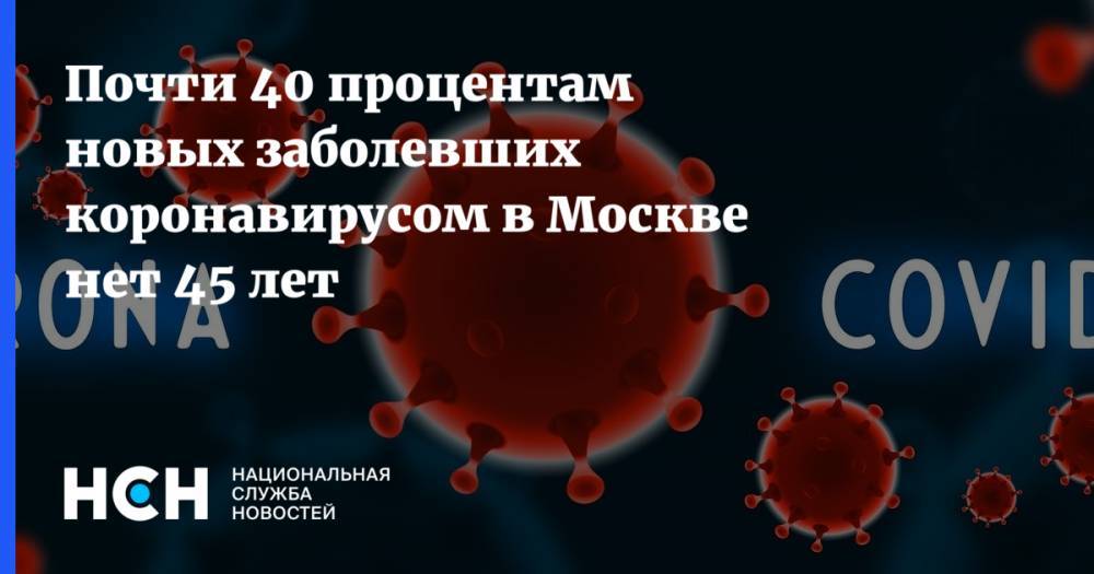 Почти 40 процентам новых заболевших коронавирусом в Москве нет 45 лет - nsn.fm - Москва