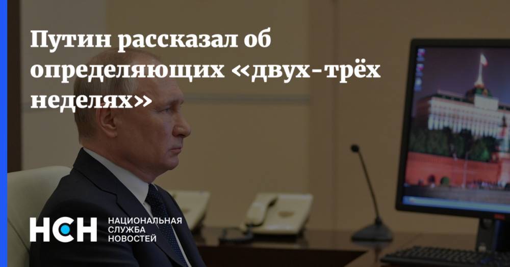 Владимир Путин - Путин рассказал об определяющих «двух-трёх неделях» - nsn.fm - Россия