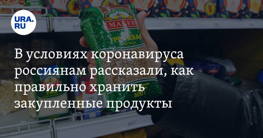 В условиях коронавируса россиянам рассказали, как правильно хранить закупленные продукты - ura.news