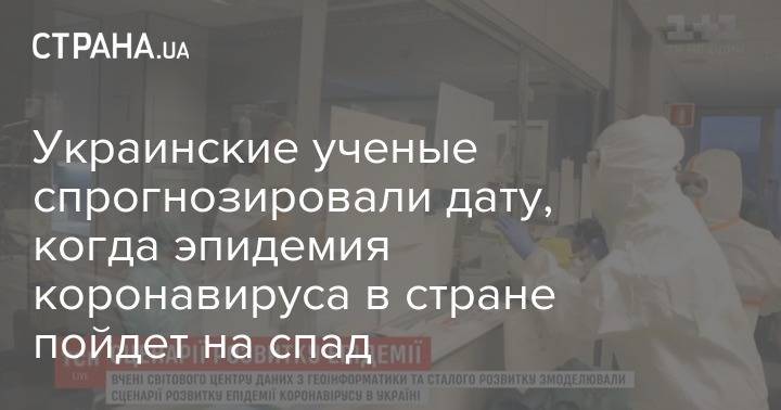 Украинские ученые спрогнозировали дату, когда эпидемия коронавируса в стране пойдет на спад - strana.ua - Украина - Киев