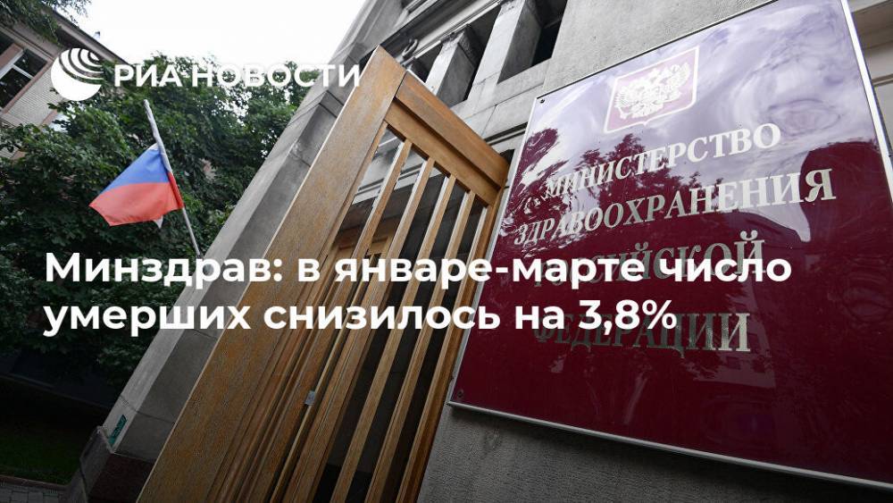 Минздрав: в январе-марте число умерших снизилось на 3,8% - ria.ru - Россия - Москва - Минздрав