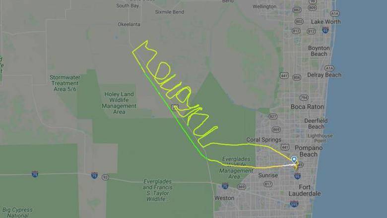 В небе над Флоридой самолет вывел надпись по-русски "Мой руки" - newizv.ru - штат Флорида