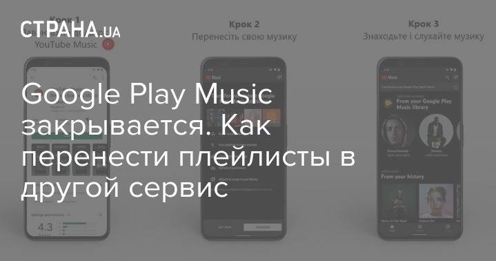 Google Play Music закрывается. Как перенести плейлисты в другой сервис - strana.ua