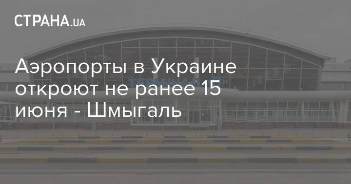 Денис Шмыгаль - Аэропорты в Украине откроют не ранее 15 июня - Шмыгаль - strana.ua - Украина - Швейцария - Чехия
