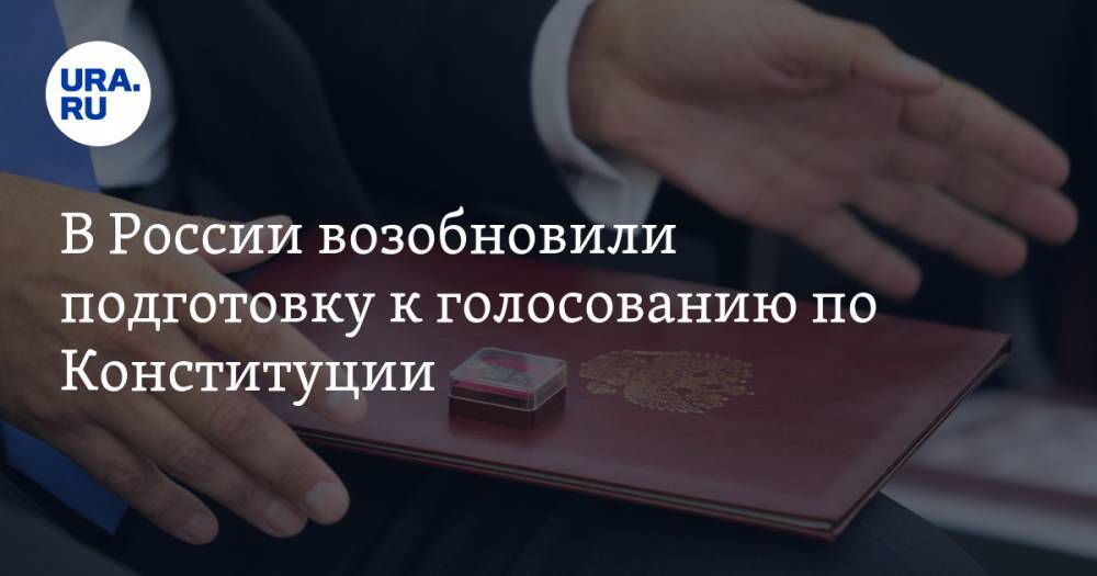 В России возобновили подготовку к голосованию по Конституции - ura.news - Россия