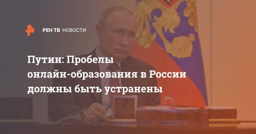 Владимир Путин - Путин: Пробелы онлайн-образования в России должны быть устранены - ren.tv - Россия