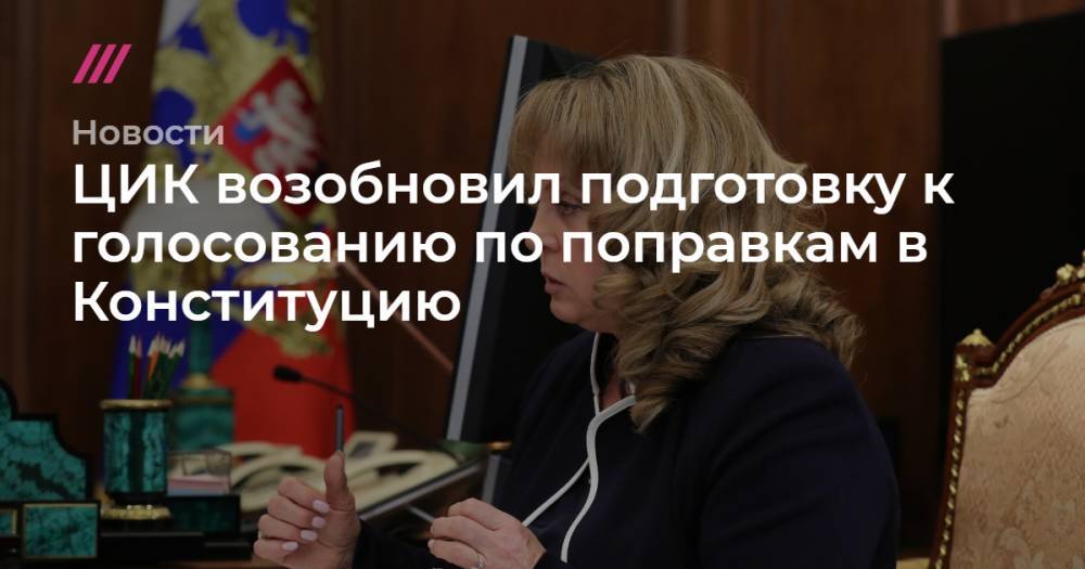 ЦИК возобновил подготовку к голосованию по поправкам в Конституцию - tvrain.ru