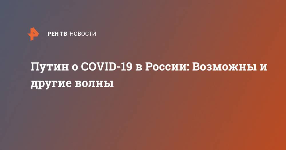 Владимир Путин - Путин о COVID-19 в России: Возможны и другие волны - ren.tv - Россия