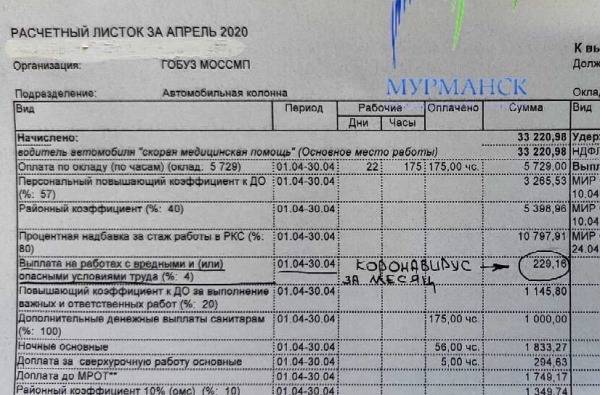 Мурманские власти накажут ответственных за ошибку в расчётном листке водителя скорой - govoritmoskva.ru - Мурманская обл.