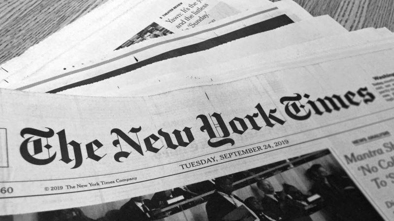 New York Times отвела первую страницу списку погибших от COVID-19 - golos-ameriki.ru - Сша - New York - New York