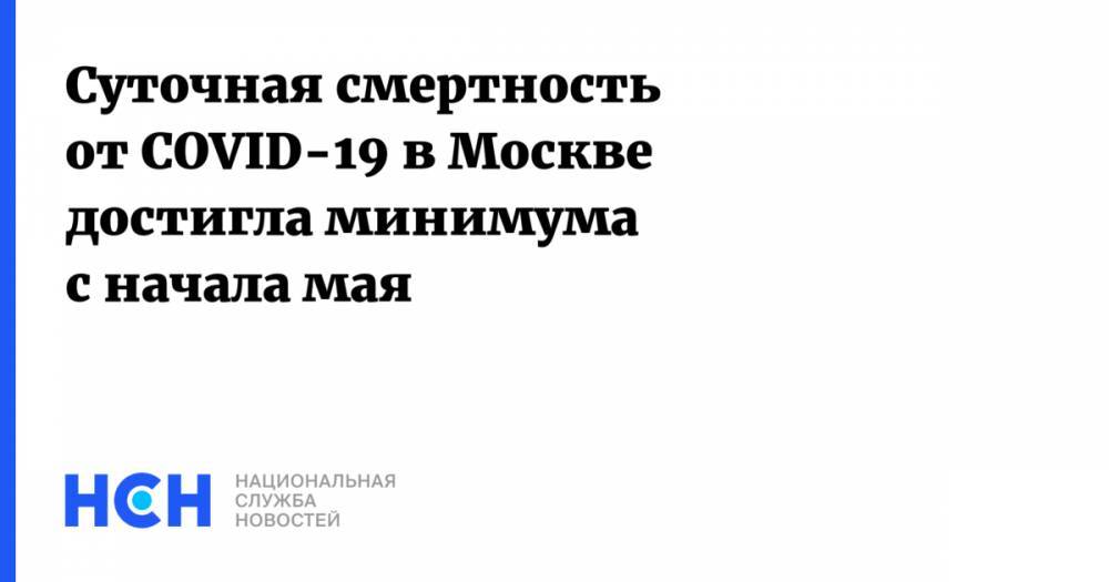 Суточная смертность от COVID-19 в Москве достигла минимума с начала мая - nsn.fm - Москва