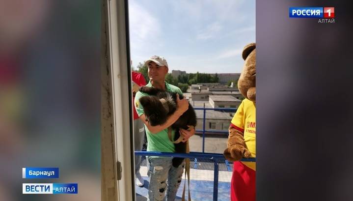 Медвежонок Глаша навестила в больнице детей с коронавирусом. Видео - vesti.ru - республика Алтай