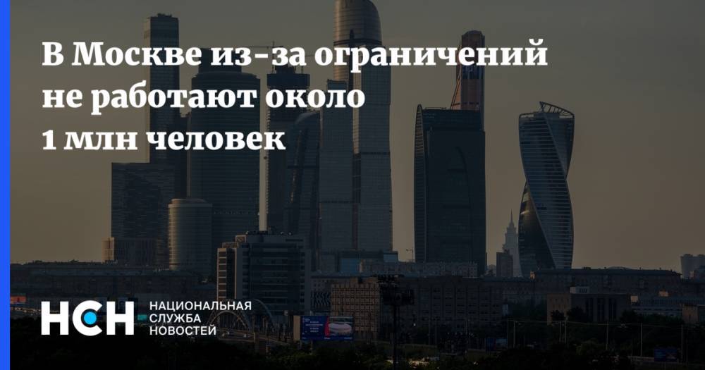 Владимир Ефимов - В Москве из-за ограничений не работают около 1 млн человек - nsn.fm - Россия - Москва