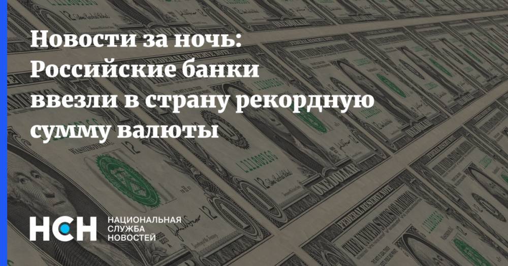 Новости за ночь: Российские банки ввезли в страну рекордную сумму валюты - nsn.fm