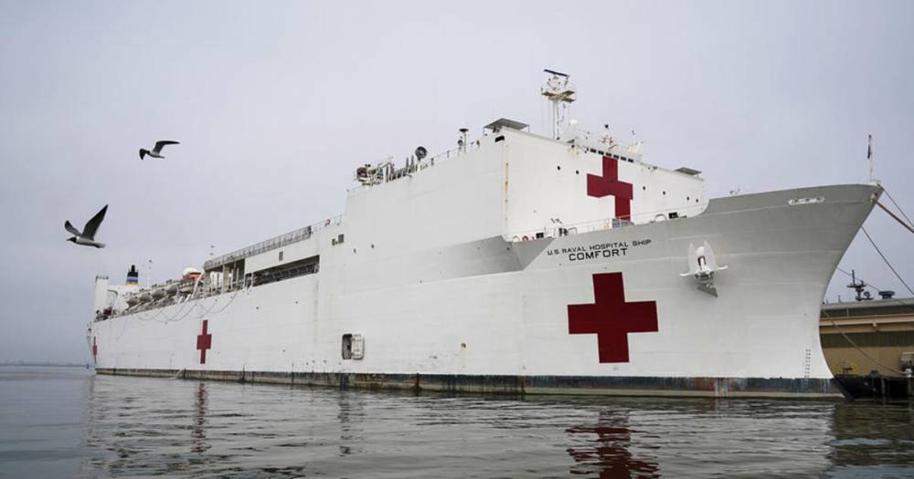 Плавучий госпиталь ВМС США вернулся из Нью-Йорка на базу в Вирджинии - ren.tv - Сша - Нью-Йорк - Нью-Йорк