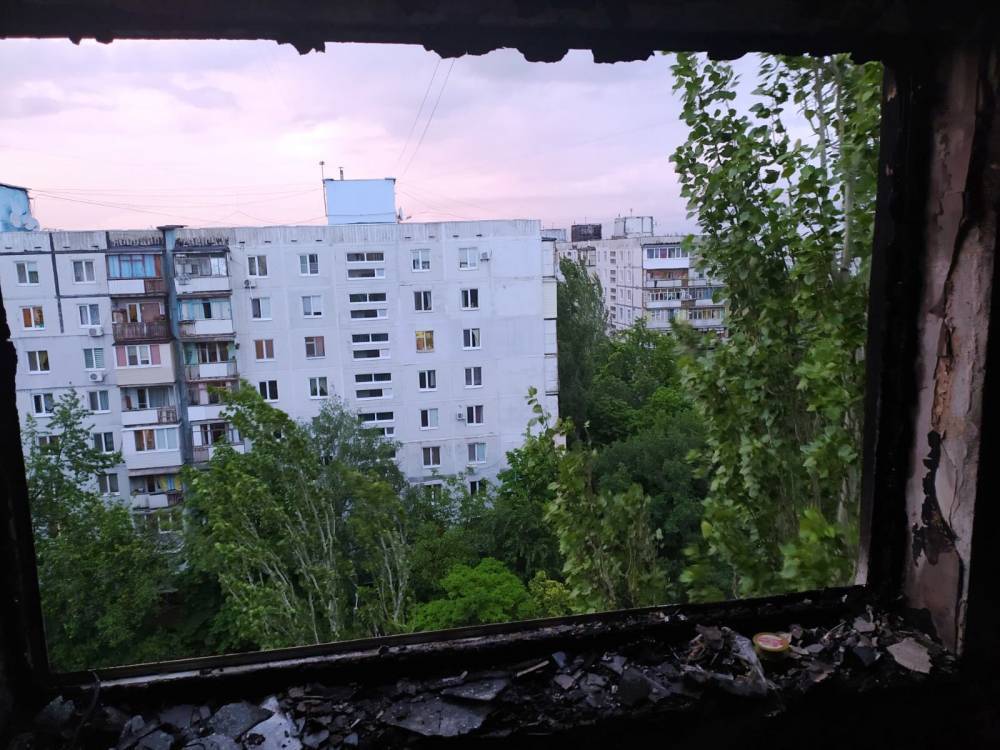 В Запорожье на Бабурке спасатели ликвидировали пожар в девятиэтажке - inform.zp.ua - Украина - Запорожье - район Хортицкий