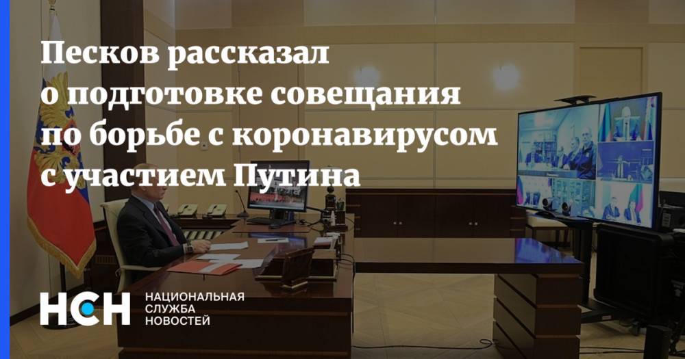 Владимир Путин - Дмитрий Песков - Песков рассказал о подготовке совещания по борьбе с коронавирусом с участием Путина - nsn.fm - Россия