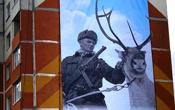 Баннер с финским солдатом повесили ко Дню Победы в России - korrespondent.net - Россия - республика Коми - Усинск
