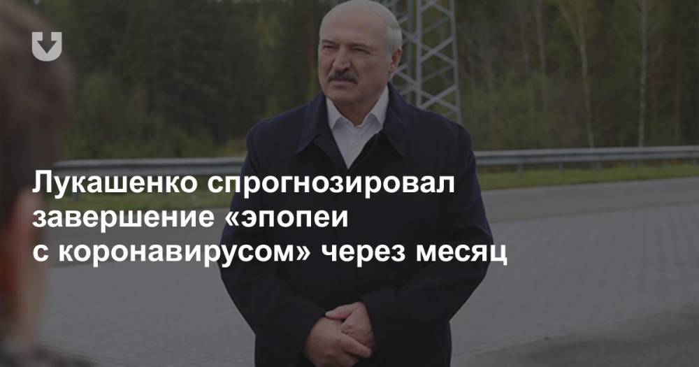 Лукашенко спрогнозировал завершение «эпопеи с коронавирусом» через месяц - news.tut.by - Белоруссия - Президент