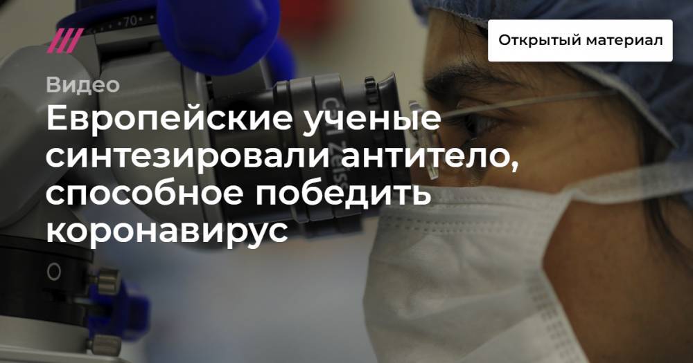 Европейские ученые синтезировали антитело, способное победить коронавирус - tvrain.ru