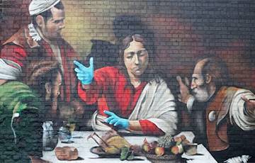 Лондонский уличный художник посвятил граффити по мотивам Караваджо медикам - charter97.org