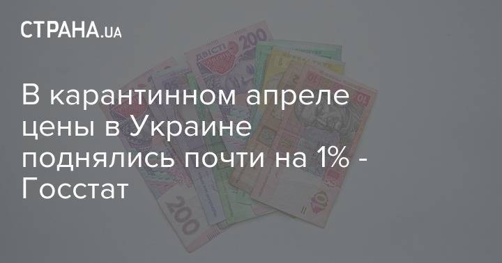 В карантинном апреле цены в Украине поднялись почти на 1% - Госстат - strana.ua - Украина