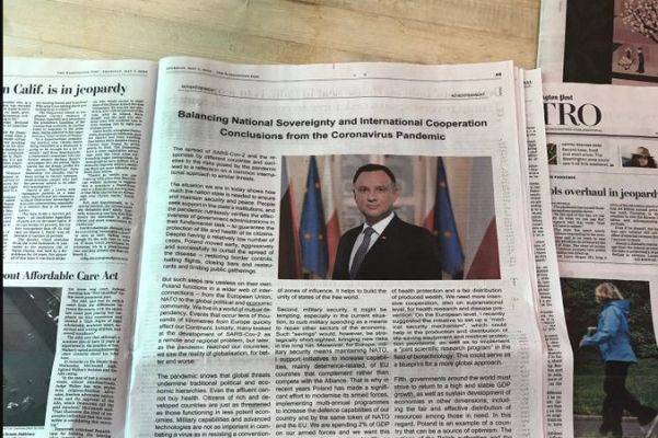 Анджей Дуды - Статья президента Польши о «новой концепции мира» вышла в США как реклама - eadaily.com - Сша - Евросоюз - Польша - Washington