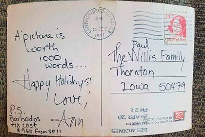 Мужчина получил отправленную 33 года назад открытку благодаря коронавирусу - lenta.ru - Сша - Сан-Франциско - штат Айова