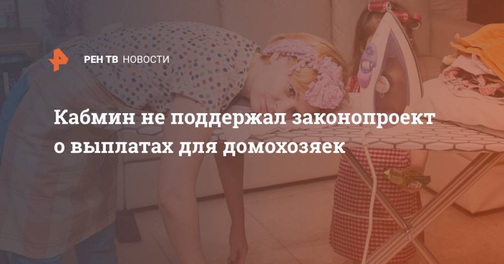 Кабмин не поддержал законопроект о выплатах для домохозяек - ren.tv - Россия