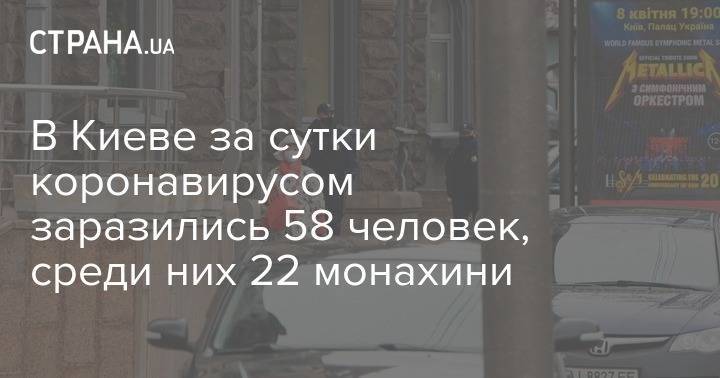 Виталий Кличко - В Киеве за сутки коронавирусом заразились 58 человек, среди них 22 монахини - strana.ua - Киев