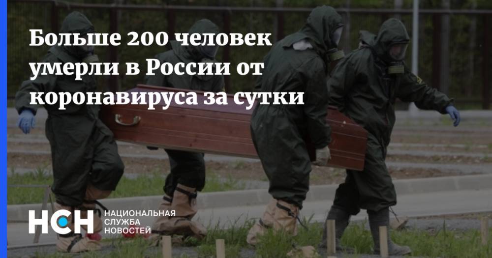 Больше 200 человек умерли в России от коронавируса за сутки - nsn.fm - Россия