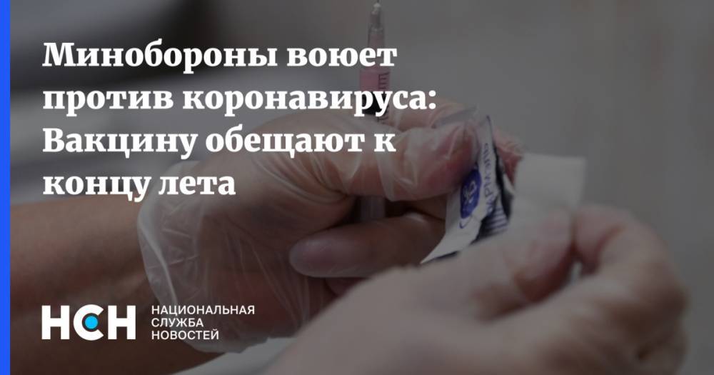 Сергей Шойгу - Минобороны воюет против коронавируса: Вакцину обещают к концу лета - nsn.fm