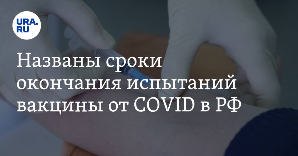Названы сроки окончания испытаний вакцины от COVID в РФ - ura.news - Россия