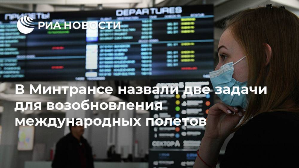 В Минтрансе назвали две задачи для возобновления международных полетов - ria.ru - Россия - Москва