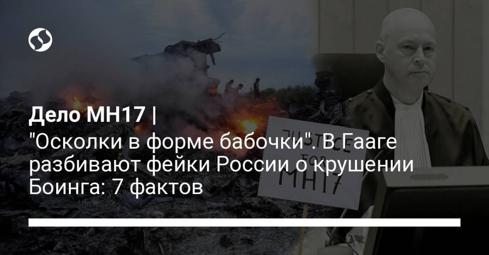 Дело MH17 | "Осколки в форме бабочки". В Гааге разбивают фейки России о крушении Боинга: 7 фактов - liga.net - Россия - Украина - Гаага