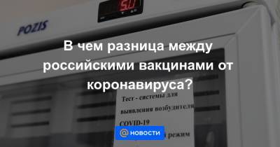 В чем разница между российскими вакцинами от коронавируса? - news.mail.ru - Россия