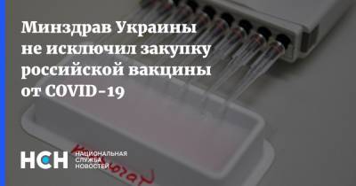 Владимир Путин - Максим Степанов - Минздрав Украины не исключил закупку российской вакцины от COVID-19 - nsn.fm - Россия - Украина