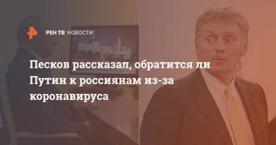 Владимир Путин - Дмитрий Песков - Песков рассказал, обратится ли Путин к россиянам из-за коронавируса - ren.tv - Россия