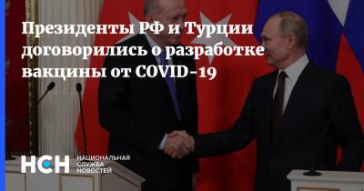 Владимир Путин - Тайип Эрдоган - Реджеп Тайип Эрдоган - Президенты РФ и Турции договорились о разработке вакцины от COVID-19 - nsn.fm - Россия - Турция