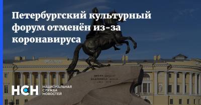 Петербургский культурный форум отменён из-за коронавируса - nsn.fm - Санкт-Петербург