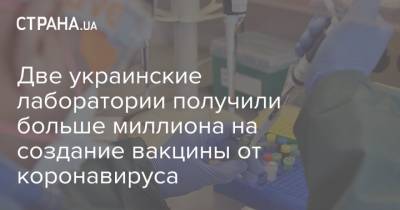Михаил Радуцкий - Две украинские лаборатории получили больше миллиона на создание вакцины от коронавируса - strana.ua - Украина - Харьков - Львов