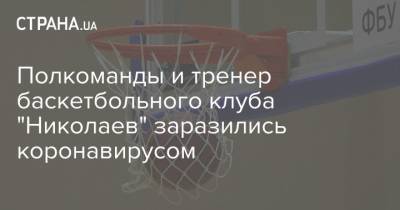 Полкоманды и тренер баскетбольного клуба "Николаев" заразились коронавирусом - strana.ua
