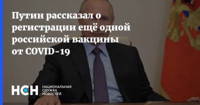 Владимир Путин - Виктор Медведчук - Путин рассказал о регистрации ещё одной российской вакцины от COVID-19 - nsn.fm - Россия - Украина