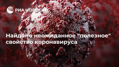 Найдено неожиданное "полезное" свойство коронавируса - ria.ru - Москва