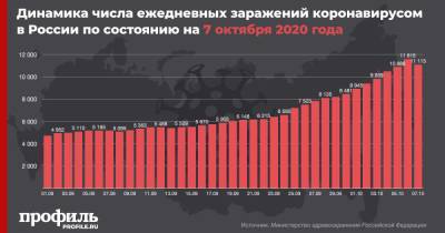 В России за сутки выявлено 11115 новых случаев коронавируса - profile.ru - Россия