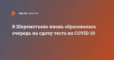 В Шереметьево вновь образовалась очередь на сдачу теста на COVID-19 - ren.tv - Россия - Москва