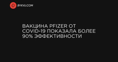 Энтони Фаучи - Вакцина Pfizer от COVID-19 показала более 90% эффективности - bykvu.com - Украина - Сша